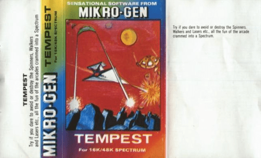 Tempest box art for ZX Spectrum